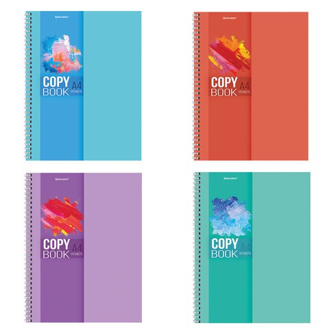 Тетрадь на пружине А4 Brauberg Vision 120 листов, клетка 404070 цена за 4 шт , 